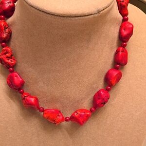 Vintage Jay King Red Coral Necklace